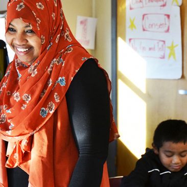 UMF Early Childhood Education grad teaching in a classroom