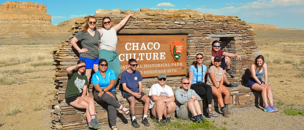 Students at a May Term study away program in New Mexico