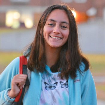 Portrait of a UMF student outdoors on campus