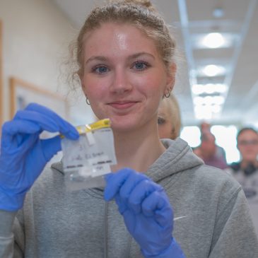 Mt. Blue High School student gets hands-on research experience with UMF National Science Foundation project.