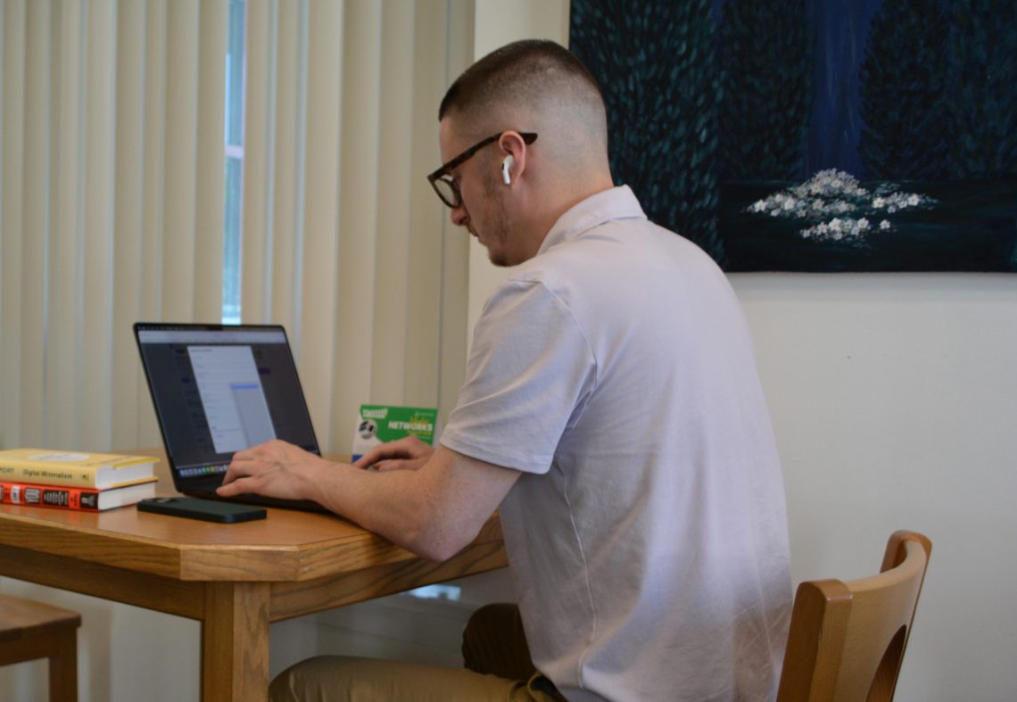 Student at laptop