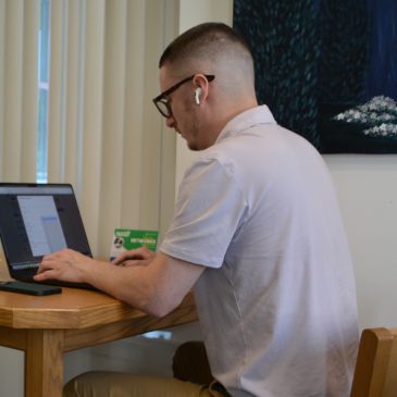 Student at laptop