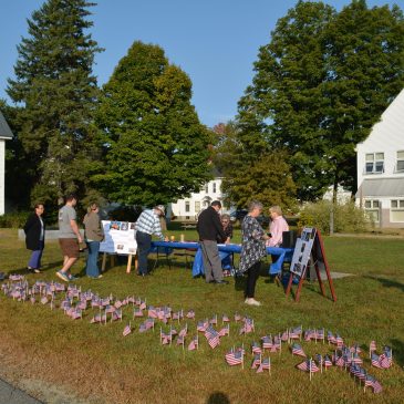 UMF staff, students and community members took turns ringing a bell 2,996 times to honor those who perished on 9/11.